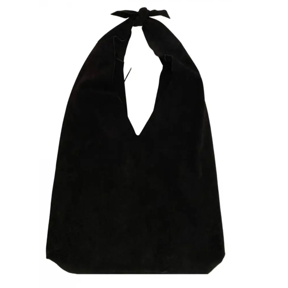 The Row Suede Bindle Bag Black Slouchy Sack Knotted Shoulder Strap Authentic - Picture 1 of 14